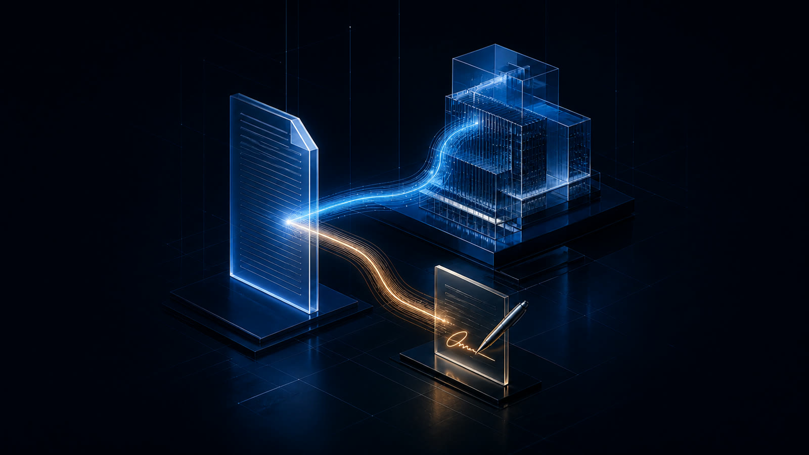 A public filing dividing into two evidence paths, one leading to an institutional structure and the other to a signed individual disclosure.